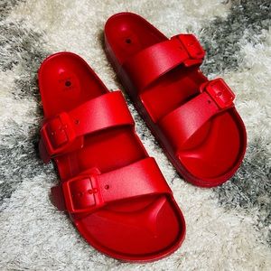 Red Shade & Shore sandals (NEVER WORN)